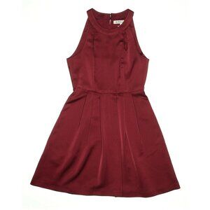 BCBGeneration Halter/Mockneck Red Satin Minidress - sz 4